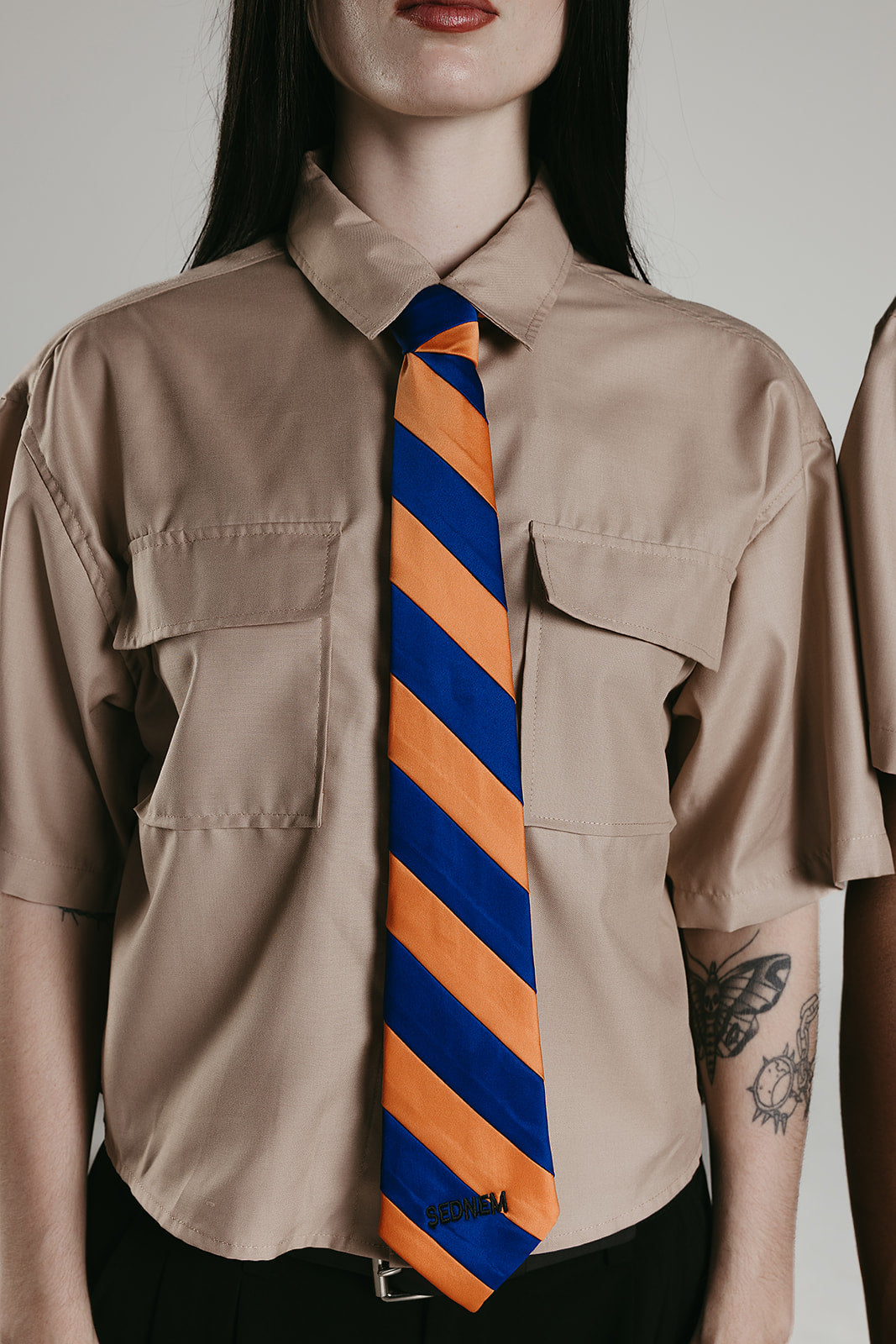 SEDNEM ORANGE-BLUE TIE