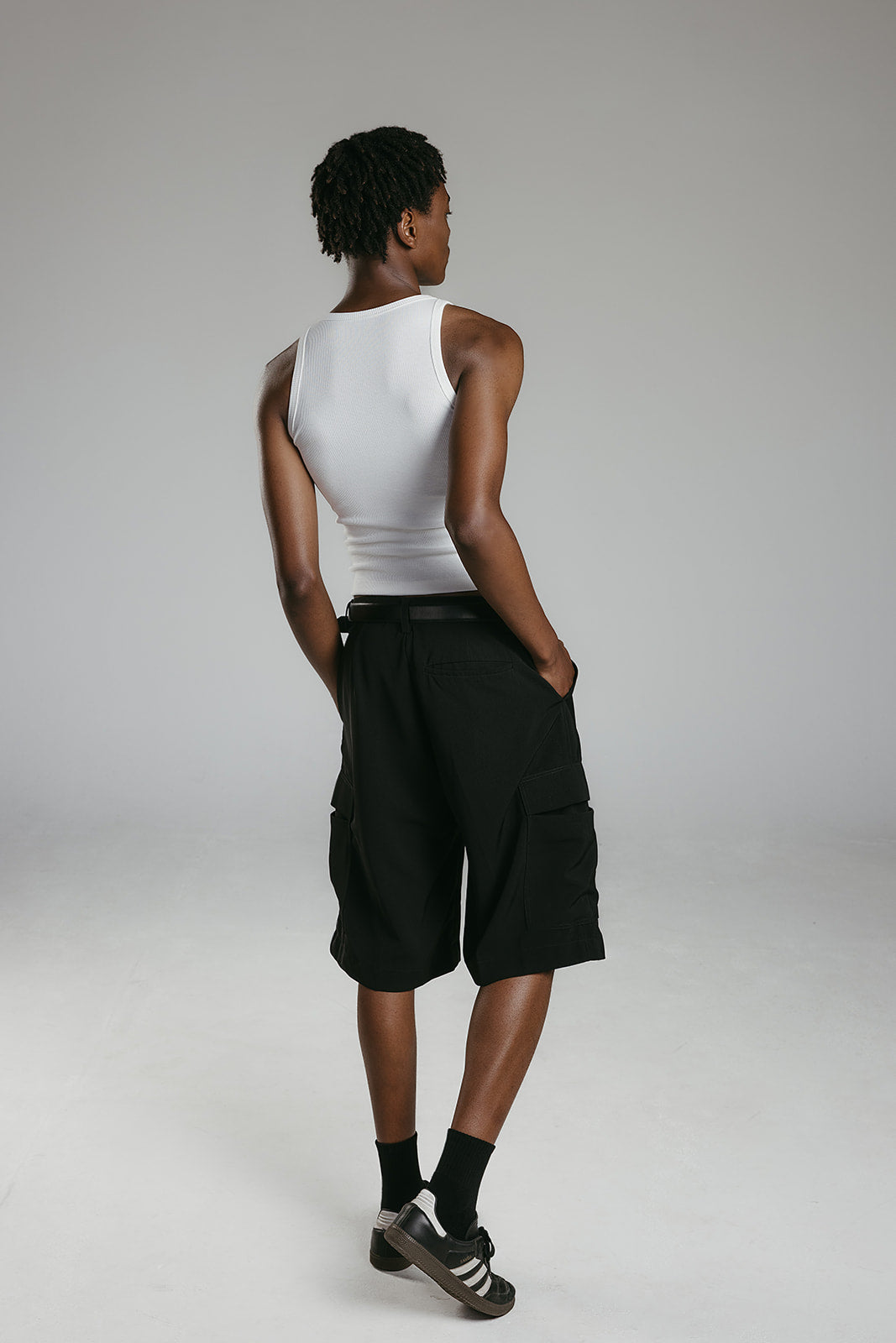 Tokyo Black Pleated Shorts