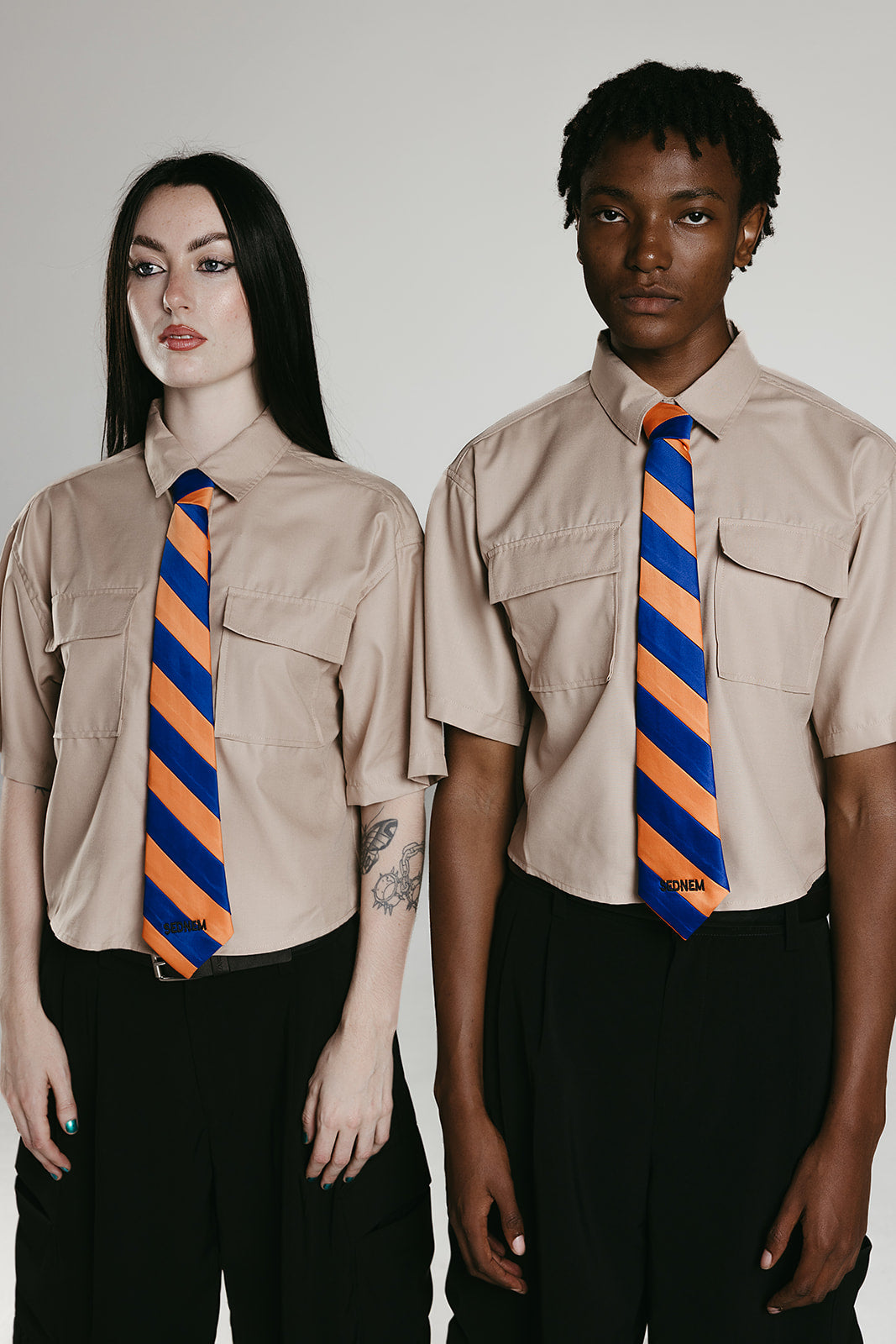 SEDNEM ORANGE-BLUE TIE