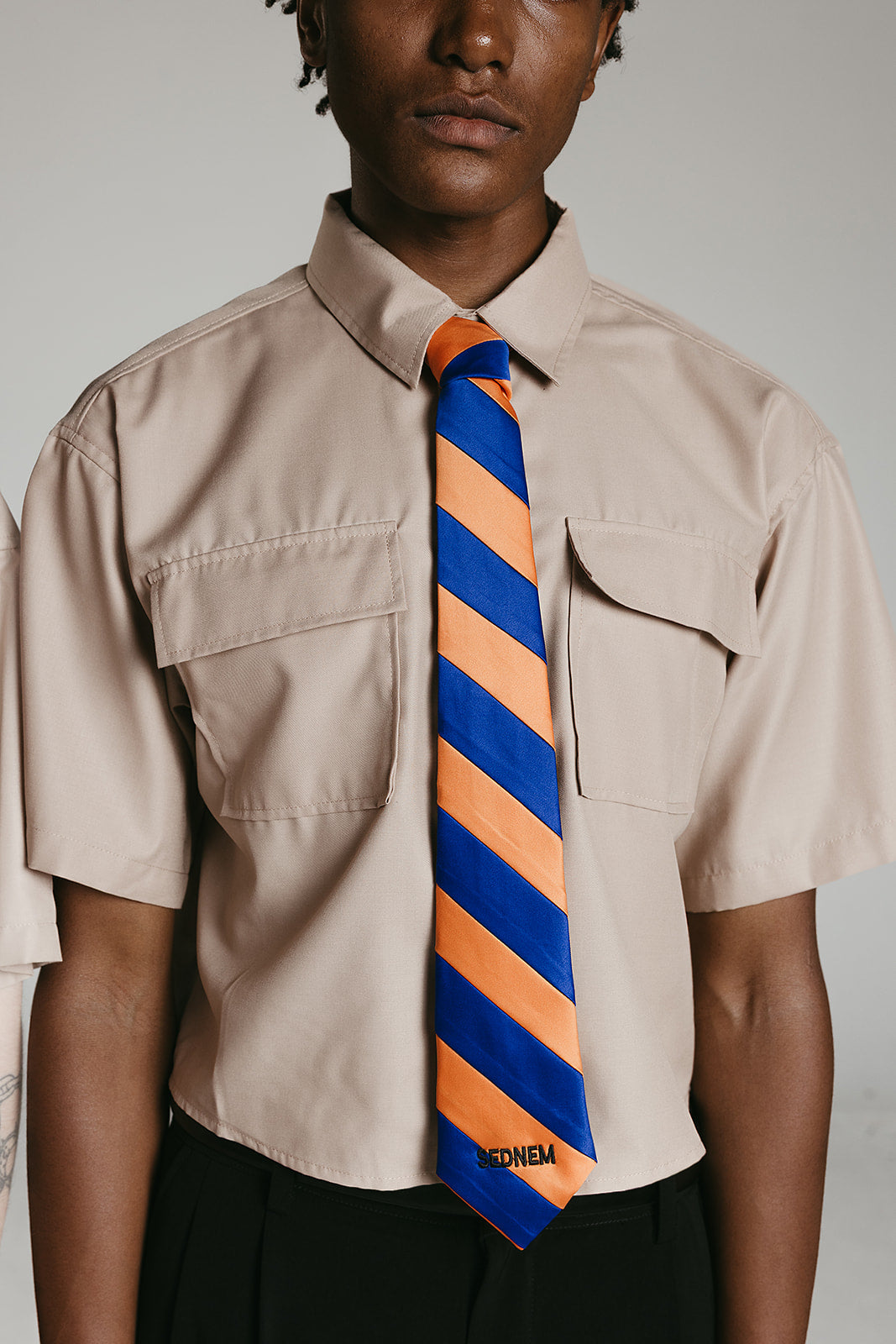 SEDNEM ORANGE-BLUE TIE